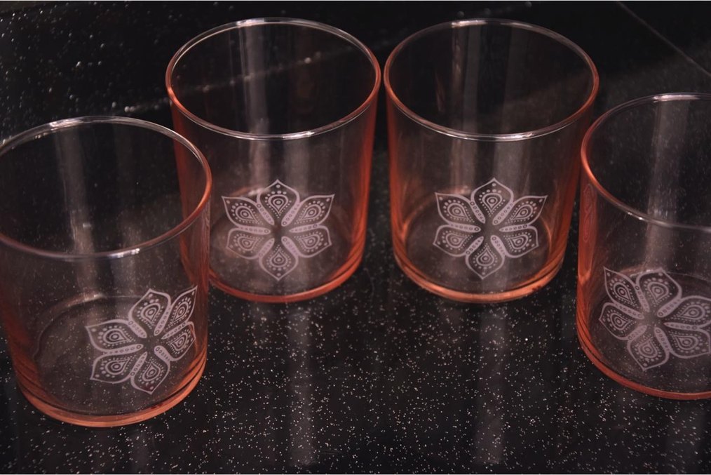 Kırmızı Detaylı Cam Bardak Paşabahçe - Görsel 2