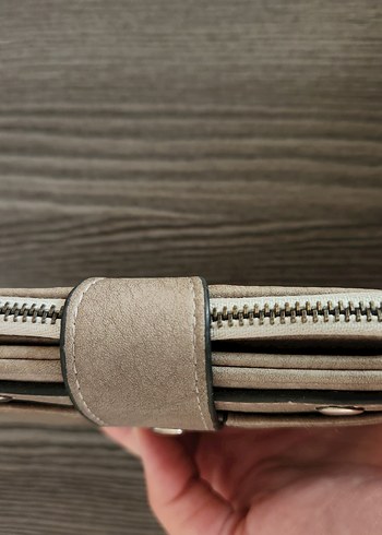 Bej Süet Tokalı Kadın Portföy Cüzdan - Görsel 3