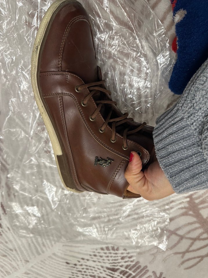 Fermuarlı Kahverengi Erkek Bot us Polo - Görsel 3