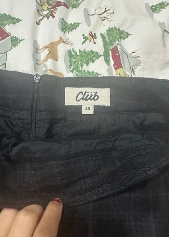 Beymen club ekose yünlü Pilili Midi etek - Görsel 3