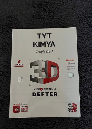 TYT Kimya 3D Video Destekli Defter