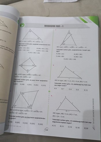 Bilgi Sarmal TYT-AYT Geometri Soru Bankası+hediyeli - Görsel 6