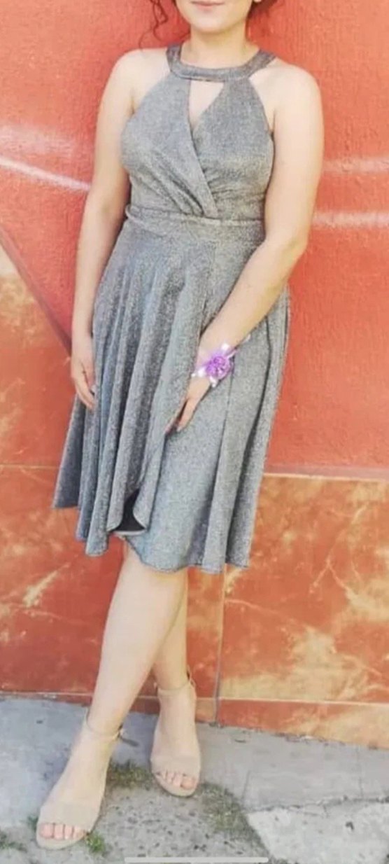 gri simli mezuniyet/düğün abiye,düğün abiye,mezuniyet abiye - Görsel 4