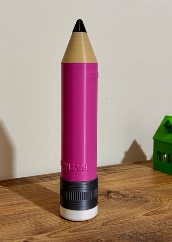 Büyük Boy Pembe Kalem Şeklinde Silgi - Görsel 5