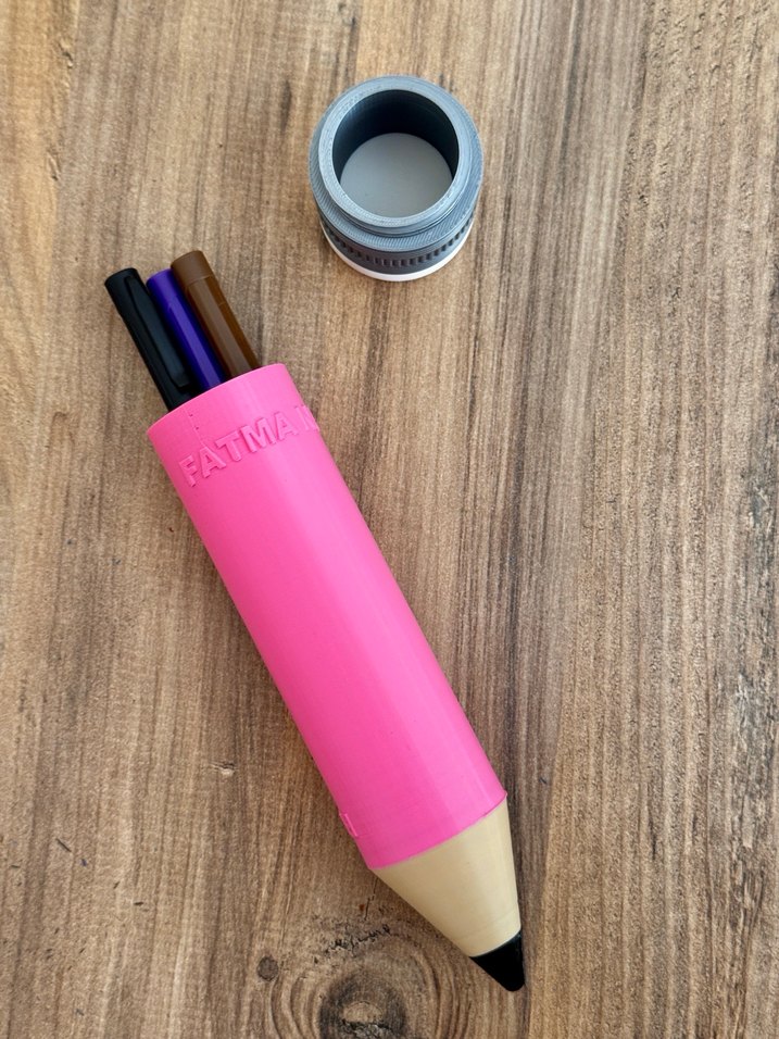 Büyük Boy Pembe Kalem Şeklinde Silgi - Görsel 3