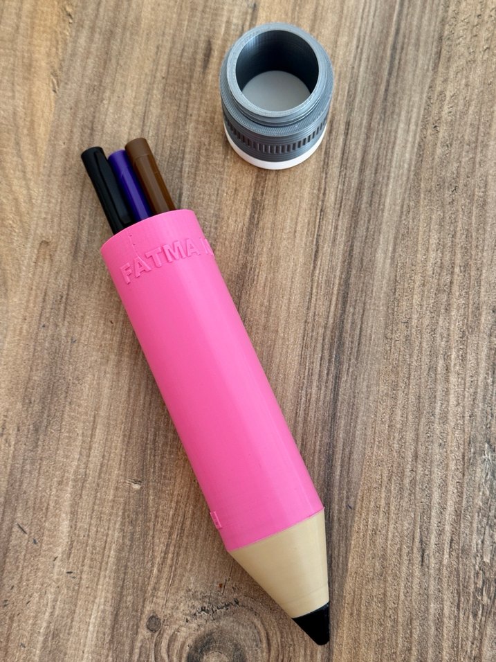 Büyük Boy Pembe Kalem Şeklinde Silgi - Görsel 4