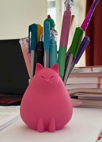 Renkli Kedi Figürleri - Pembe ve Sarı - Görsel 2