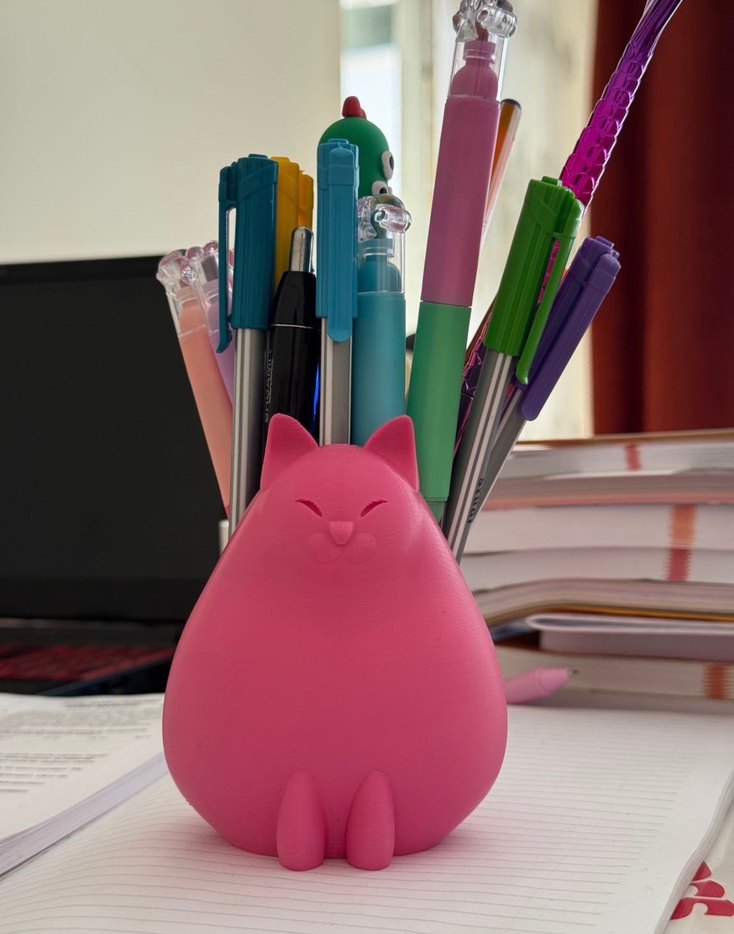 Renkli Kedi Figürleri - Pembe ve Sarı - Görsel 2