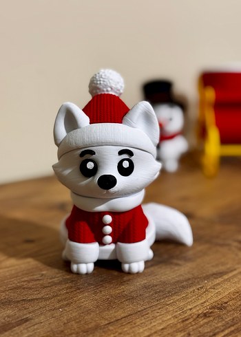 Beyaz Kardan Adam Temalı Aksiyon Figürü - Görsel 4