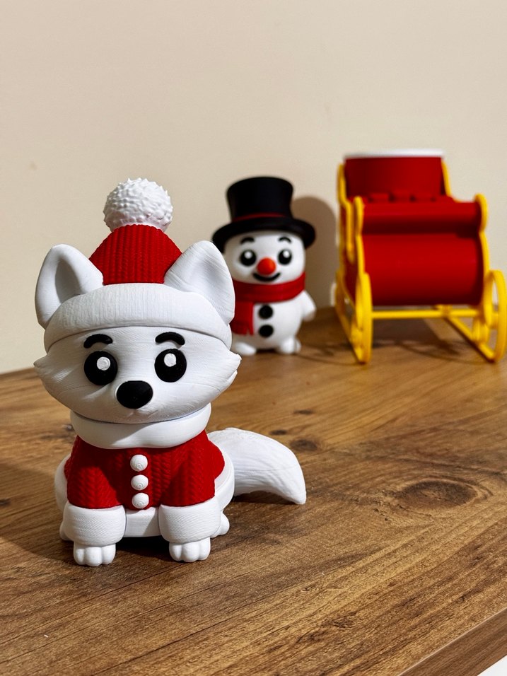 Beyaz Kardan Adam Temalı Aksiyon Figürü - Görsel 3