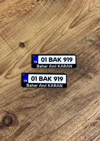 Kişiye Özel Siyah Plaka Anahtarlık - Görsel 2