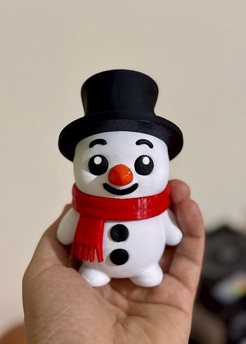 Renkli Ahşap Kardan Adam ve Kızak Oyuncak - Görsel 2