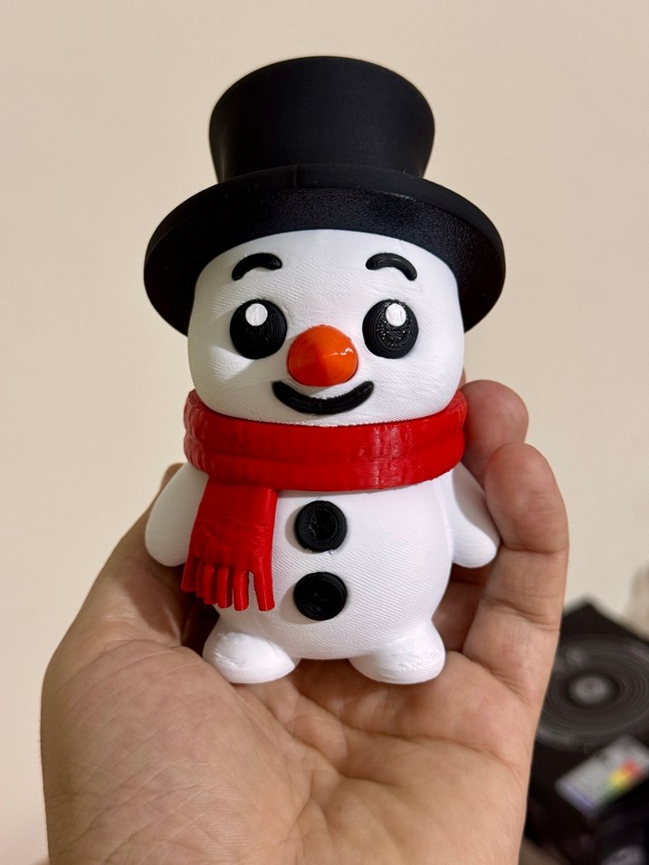 Renkli Ahşap Kardan Adam ve Kızak Oyuncak - Görsel 3