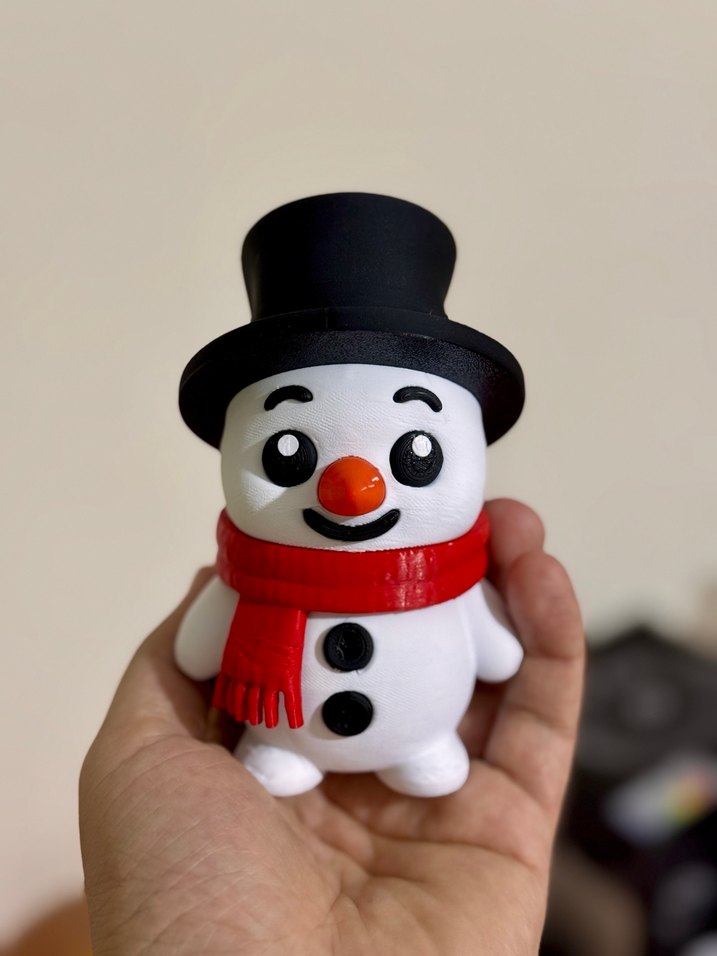 Renkli Ahşap Kardan Adam ve Kızak Oyuncak - Görsel 2