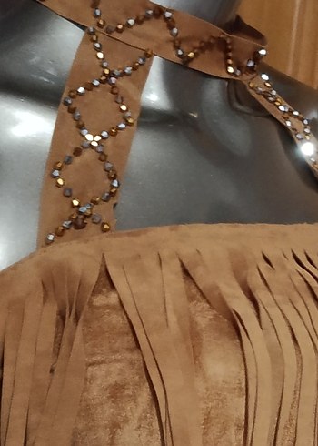 Zara Bohemian suede top 