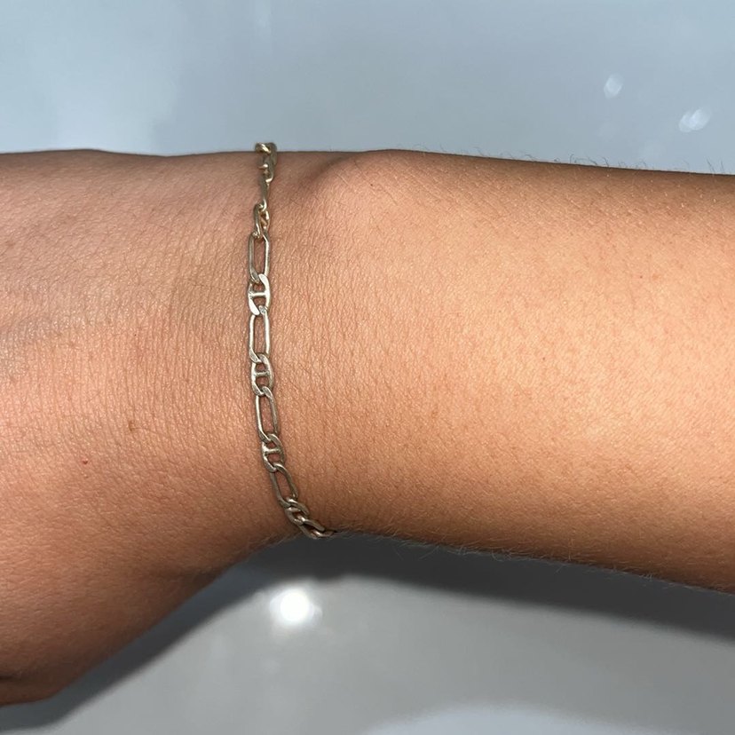 Gümüş Zincir Detaylı Kadın Bileklik - Görsel 3