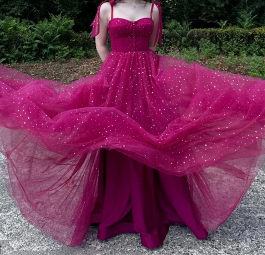 Mürdüm askılı abiye - Görsel 5