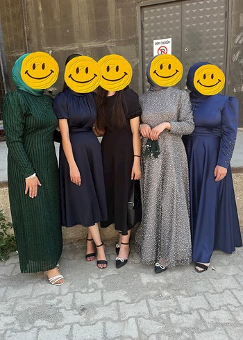 Uzun Kol Drapeli Yeşil Kadın Elbise sal fiyata dahildir - Görsel 3