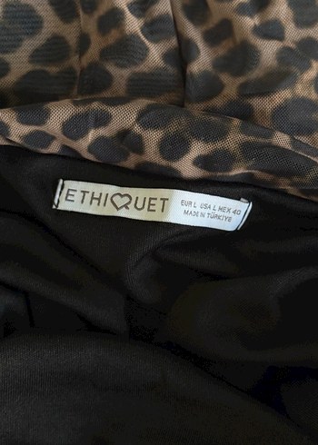 Kahverengi Leopar Desenli Uzun Etek - Görsel 3