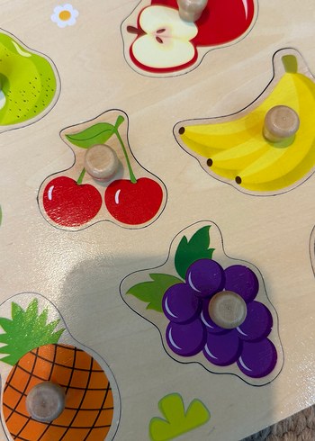 Renkli Meyve Temalı Ahşap Çocuk Bulmacası - Görsel 2