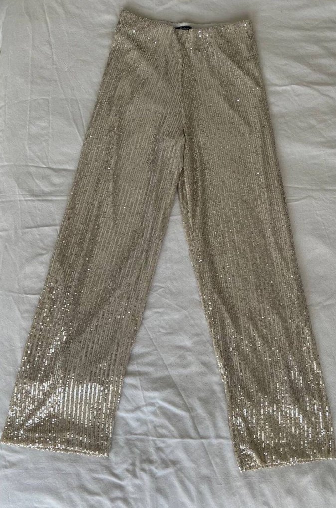 Payetli Gri Kadın Denim Ceket - Görsel 2