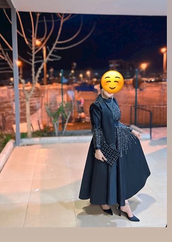 Uzun Siyah Gotik Kadın Elbise