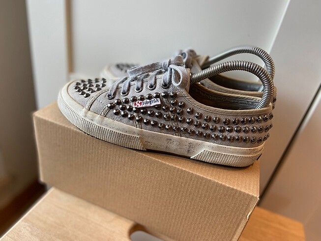 Superga Gri zımbalı Pinli