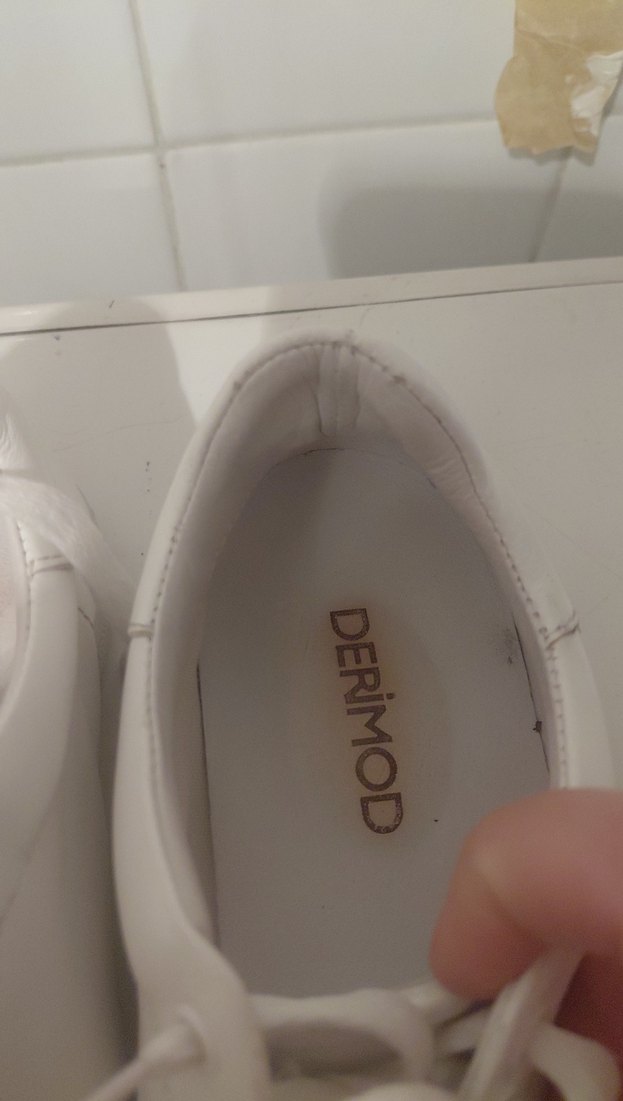 Beyaz Bağcıklı Kadın Sneaker - Görsel 2