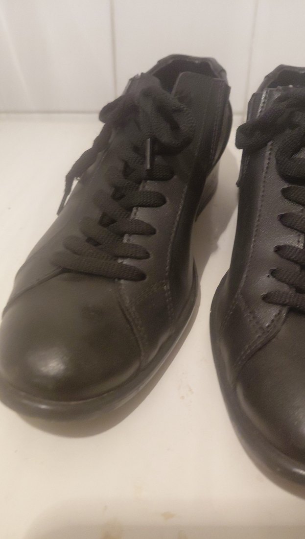 Siyah Gotik bayan Ayakkabı Bağcıkları - Görsel 2