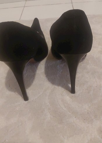 Siyah Payetli Kadın Stiletto - Görsel 5