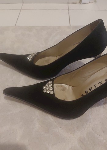 Siyah Payetli Kadın Stiletto - Görsel 6