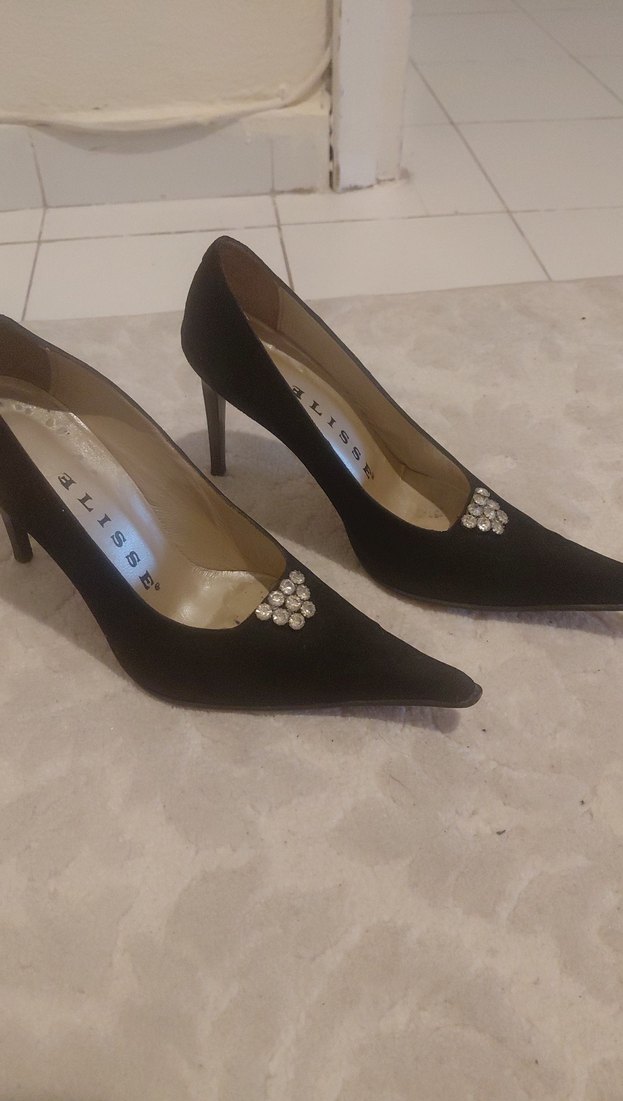 Siyah Payetli Kadın Stiletto - Görsel 3