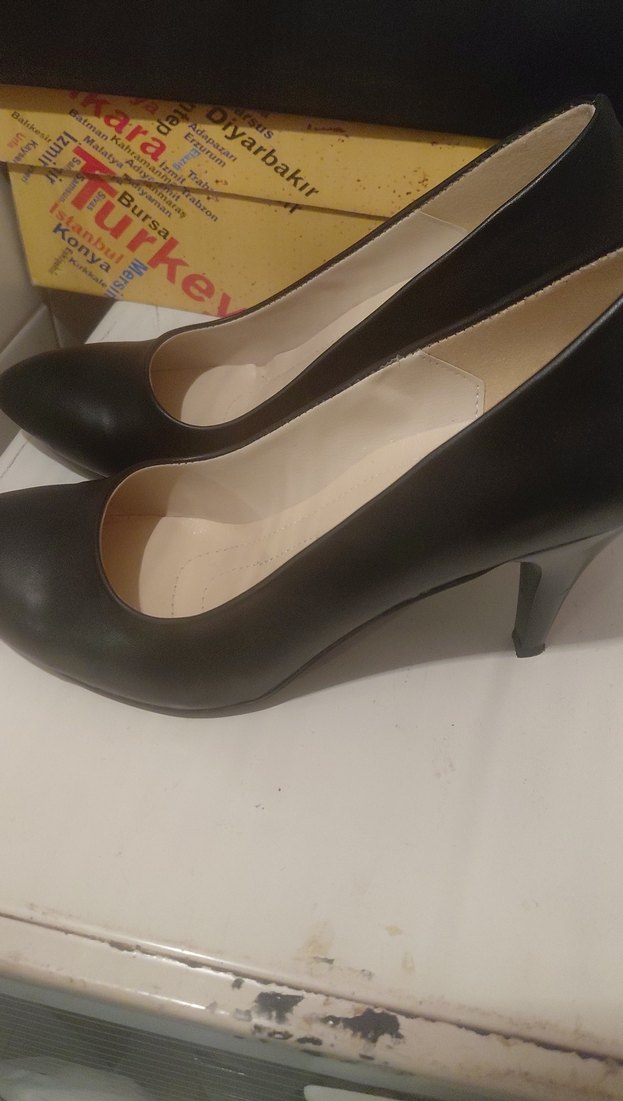 Parlak Siyah Stiletto Topuklu Kadın Ayakkabı - Görsel 2