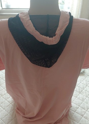 Pembe Baskılı Kadın Kısa Kollu tsort  2 adet - Görsel 5