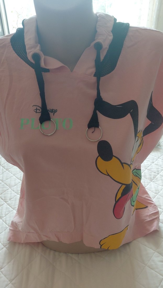 Pembe Baskılı Kadın Kısa Kollu tsort  2 adet - Görsel 3