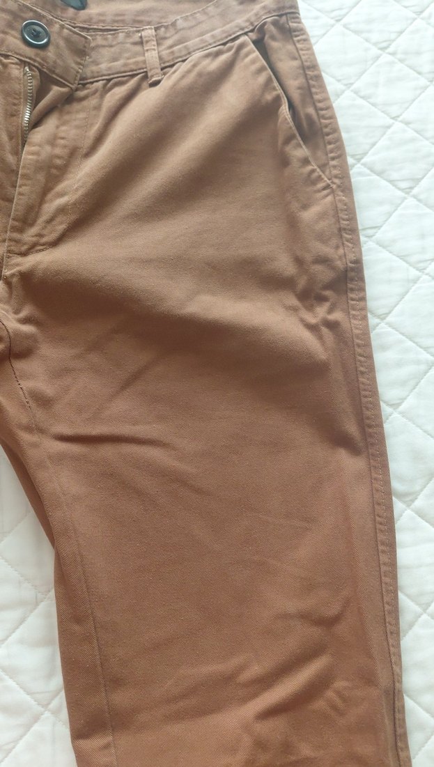 Düğmeli Kahverengi Erkek Pantolon - Görsel 3