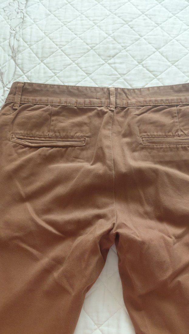 Düğmeli Kahverengi Erkek Pantolon - Görsel 5