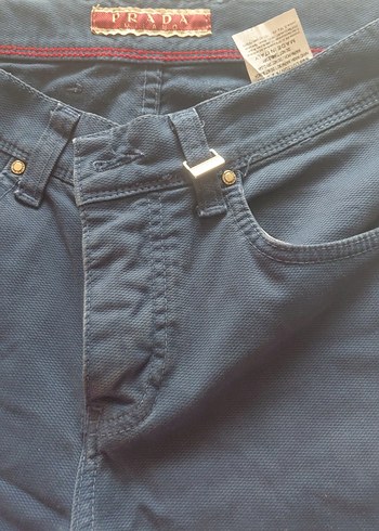 Prada Erkek Parlak Mavi Denim Pantolon - Görsel 4