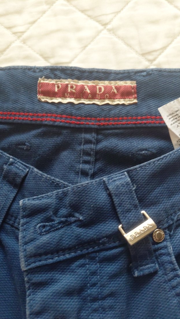 Prada Erkek Parlak Mavi Denim Pantolon - Görsel 2