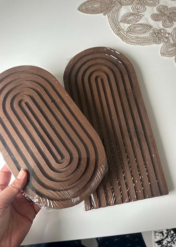 Kahverengi sunum  tabağı - Görsel 2