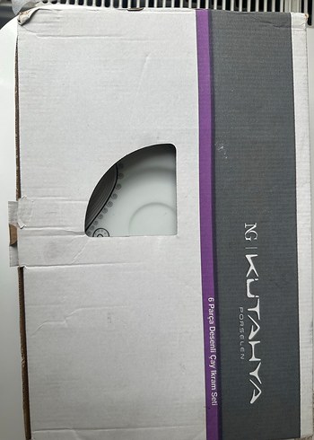 Gri Desenli Beyaz Porselen Fincan Takımı - Görsel 4