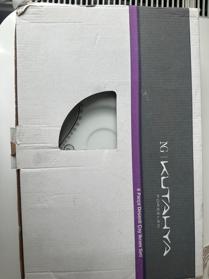 Gri Desenli Beyaz Porselen Fincan Takımı - Görsel 4