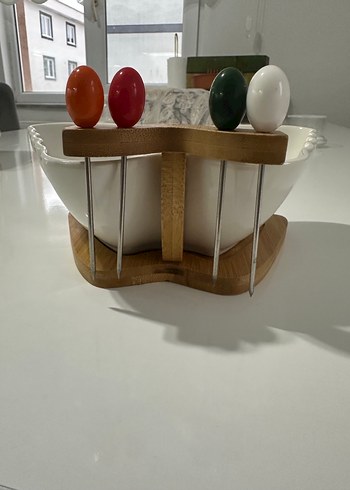 Beyaz Kelebek Şekilli meyve tabagi - Görsel 2