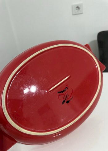 Kırmızı Emaye Fırın Kabı - Görsel 3
