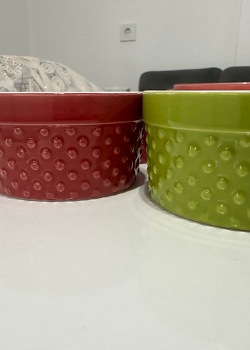 Renkli Seramik 6'lı sufle Kabı Seti - Görsel 4