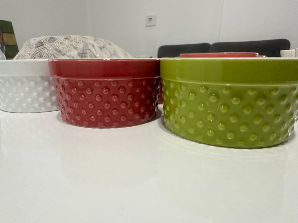 Renkli Seramik 6'lı sufle Kabı Seti - Görsel 4