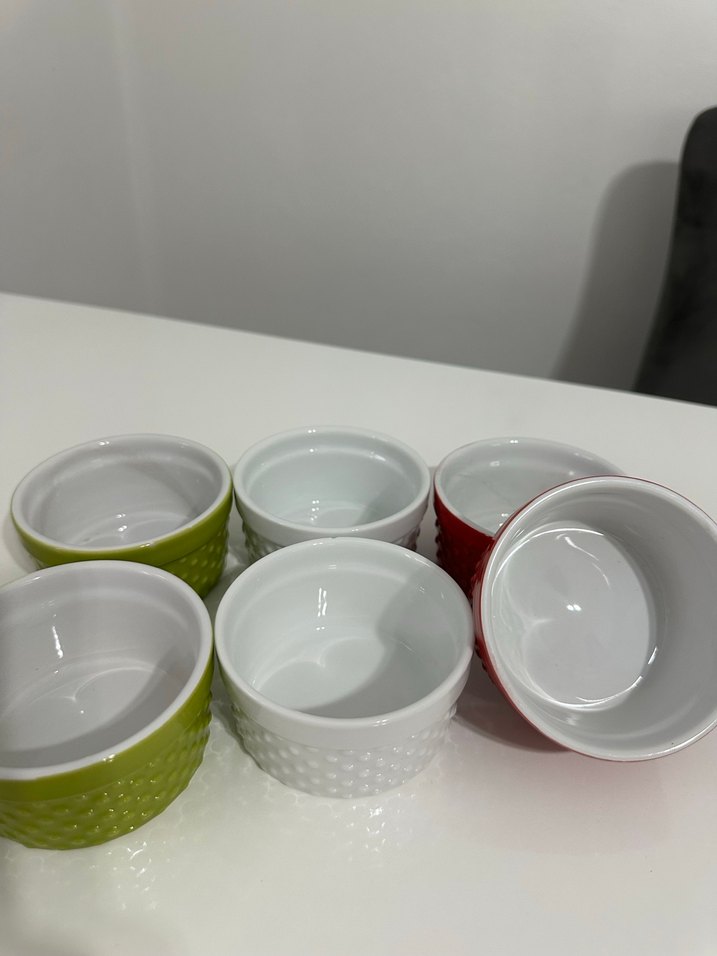 Renkli Seramik 6'lı sufle Kabı Seti - Görsel 2