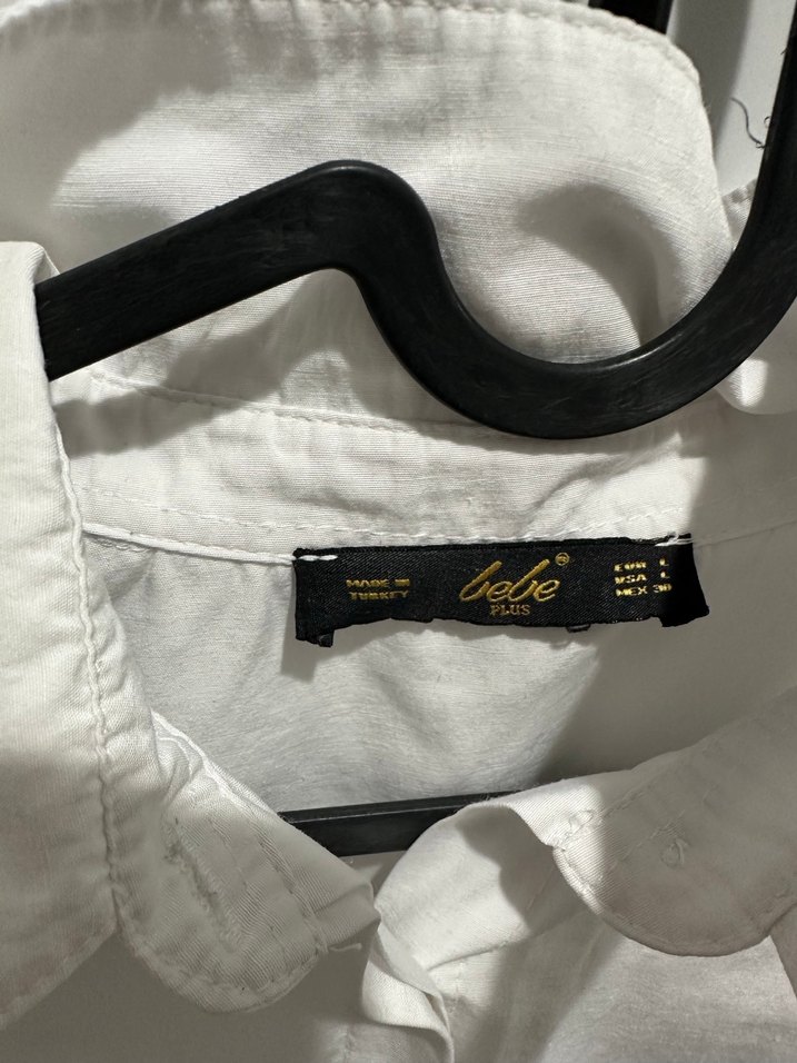 Beyaz Keten Gömlek, Uzun Kollu, Bol Kesim - Görsel 3