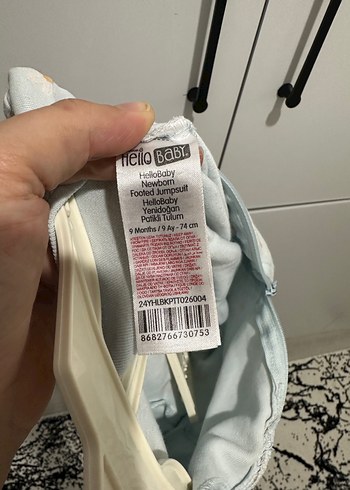 Fermuarlı Bebek Kız Tulum - Pastel Mavi - Görsel 3