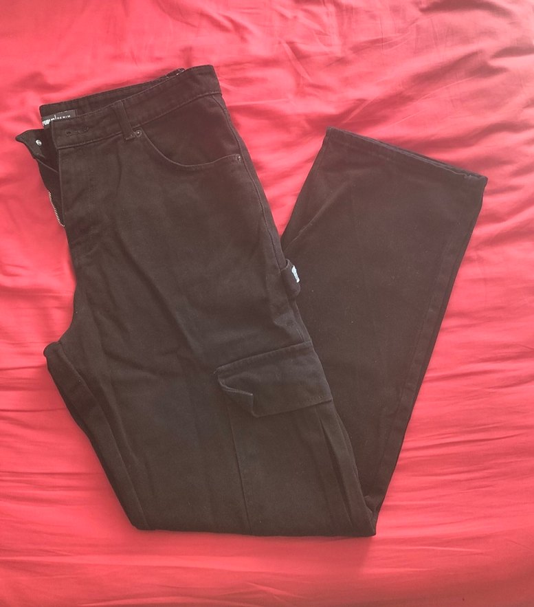 Siyah Baggy Kargo Pantolon - Görsel 2